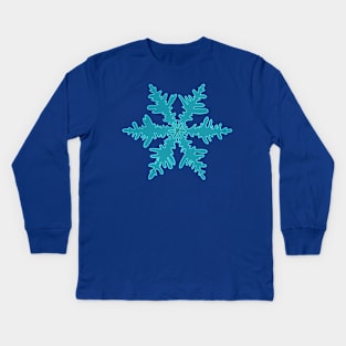 Funky glowy snowflake Kids Long Sleeve T-Shirt